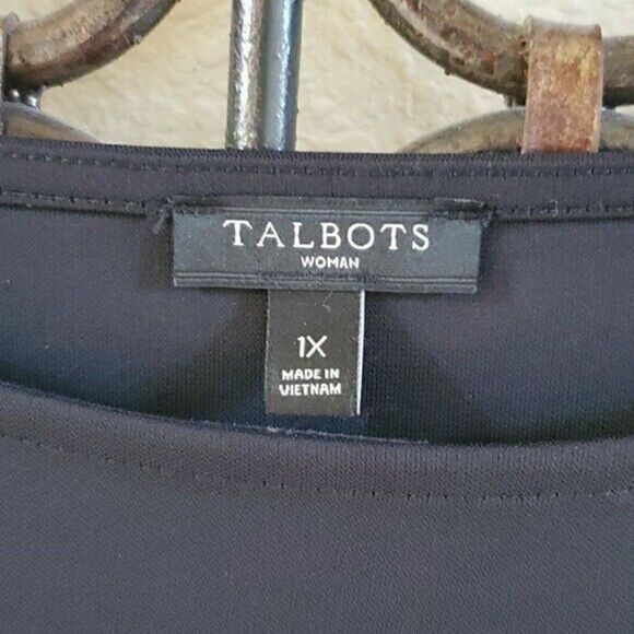 TALBOT'S Black Top - Size 1X - Picture 6 of 7